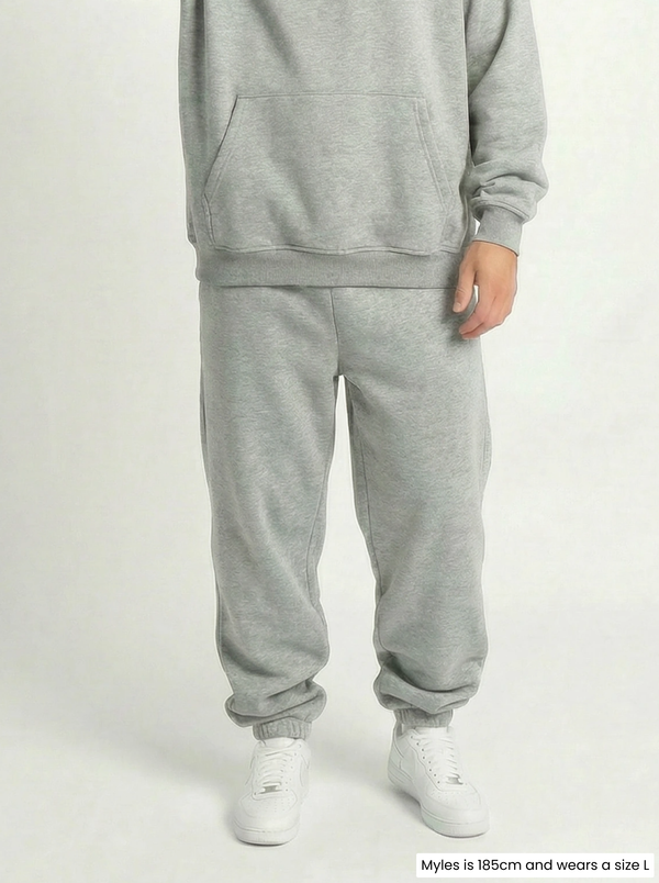 Signature Grey Weighted Oversized Sweatpants Mens